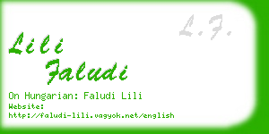 lili faludi business card